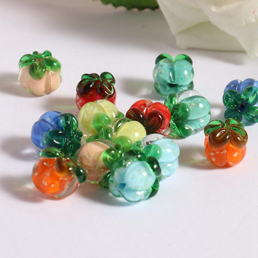

5шт Круглая форма 12x10mm Хурма Ручная работа Lampwork Стеклянные свободные бусины для ювелирных изделий Изготовление DIY Ремесла Находки