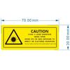 Warnschild Lasermarkierung - Einzelne Etiketten verfügbar