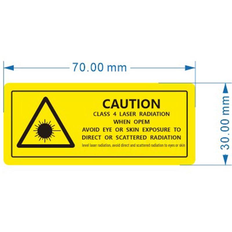 Warnschild Lasermarkierung - Einzelne Etiketten verfügbar