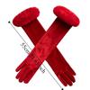 Warm Plush Christmas Gloves Elastic Cosplay Velvet Long Gloves Photography Props Retro Etiquette Mittens Party