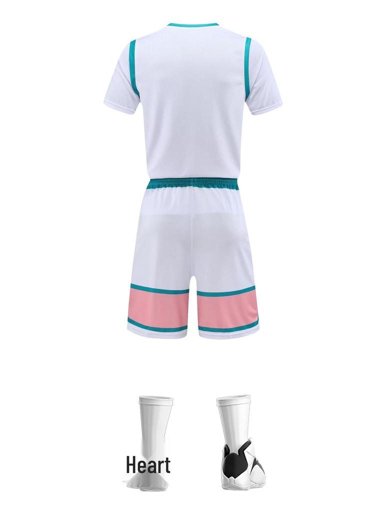 Unisex Basketball Uniform Set, Number Print, Dual-Pocket, 3XS-4XL