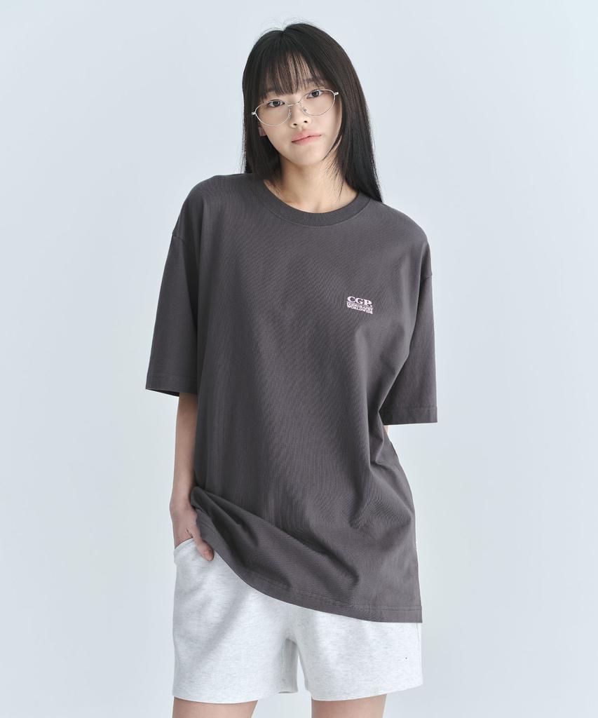 CGP Square Color Logo Short Sleeve T-Shirt - Charcoal