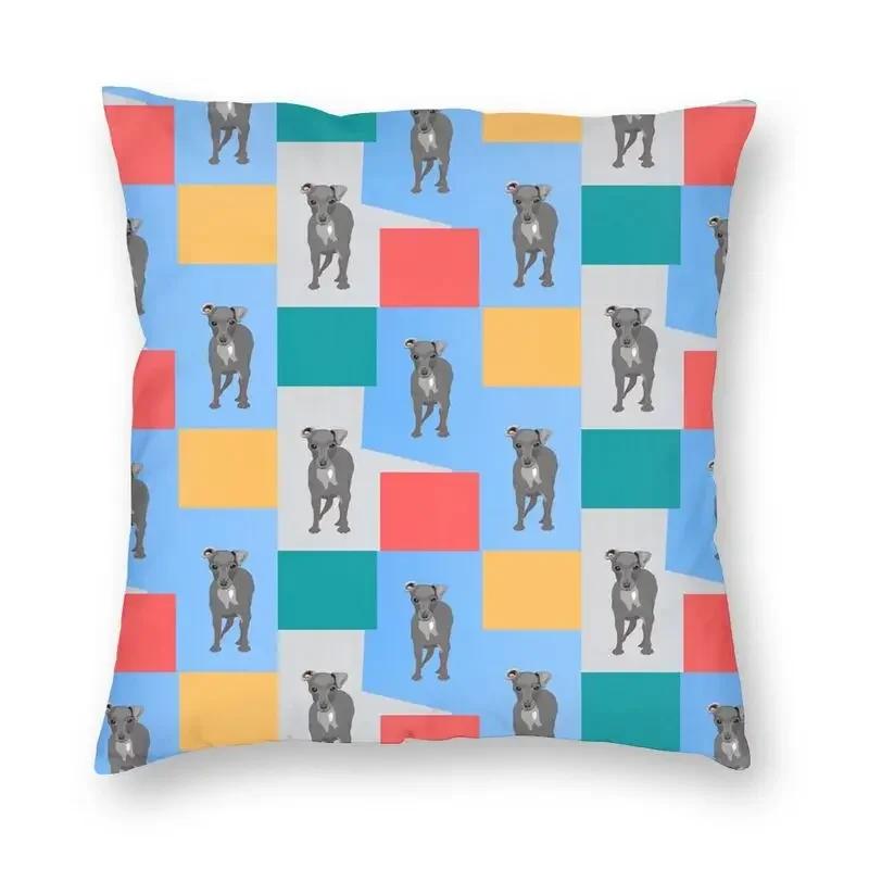 Nordic Style Greyhound Throw Pillow Case Home Decorative Custom Square Whippet Sihthound Dog Cushion Cover 45x45 Pillowcover