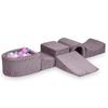Foam Playground with Bridge Corduroy Lavender 100 Balls: Transparent, White, Powder Pink, Heather