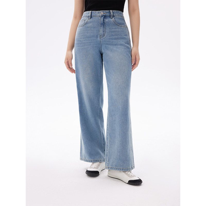 

Plus-Size Women s Clothing [Shaping Series] Apple/Pear-Shaped Summer New Lyocell Straight-Leg Jeans Denim Blue-Pear Shape 1 piece