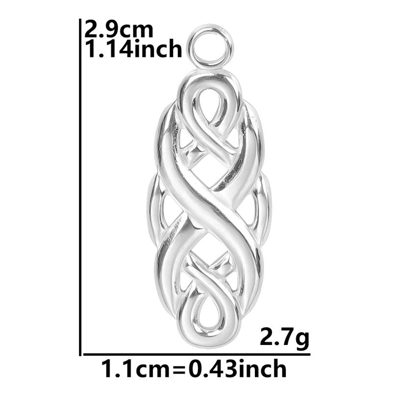 Silver Color Satan Charm Pentagram Star Moon Accessories Witch Celtic Knot No Fade DIY Stainless Steel Charms For Jewelry Making