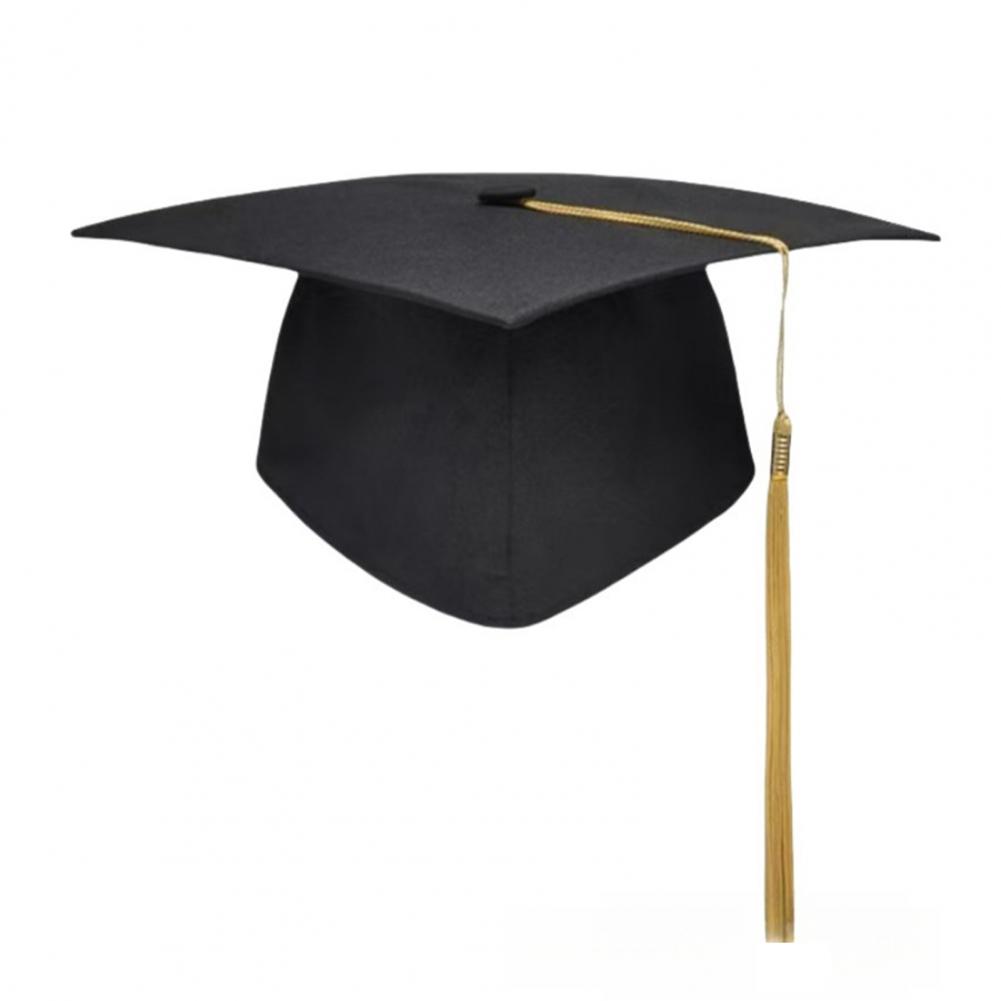 Graduation Hat with Tassel Adjustable Matte Bachelor Hat Sturdy Board Ceremony Party Graduation Cap Celebration Decor