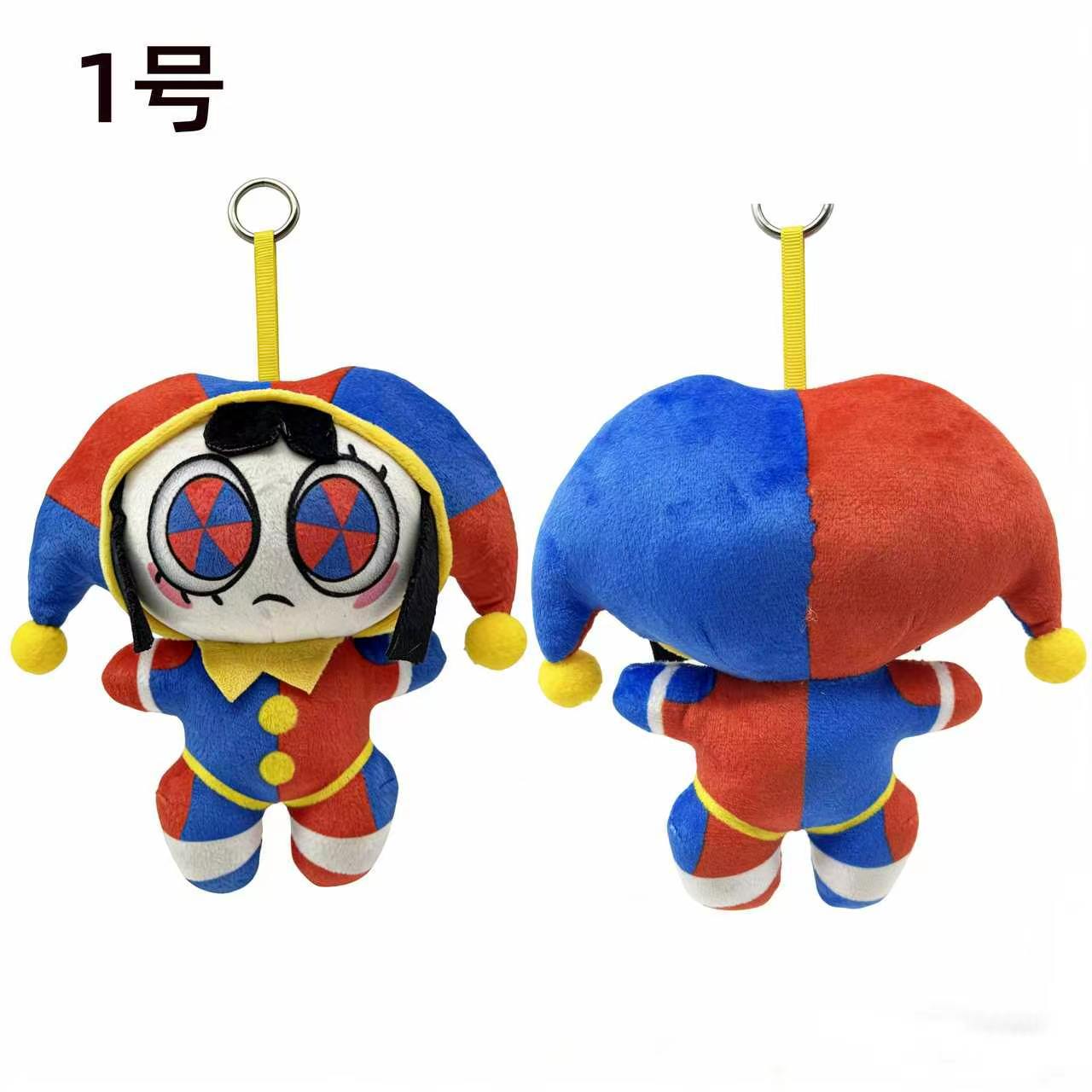 Het Geweldige Digitale Circus Clown Knuffel Zacht Gevuld Nar Poppetje Schattige Cartoon Sleutelhanger Mooi Ornament Vakantiecadeau Voor Fans