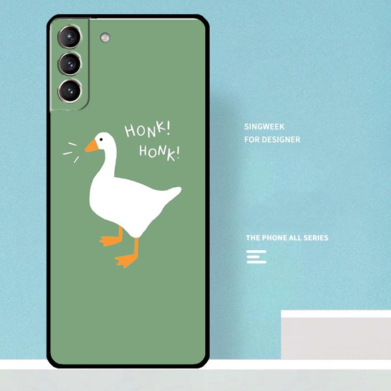 Funny Cartoon Duck Case For Samsung Galaxy S24 Ultra S20 S21 S22 S23 S25 Ultra S9 S10 Plus S25 FE Phone Cover