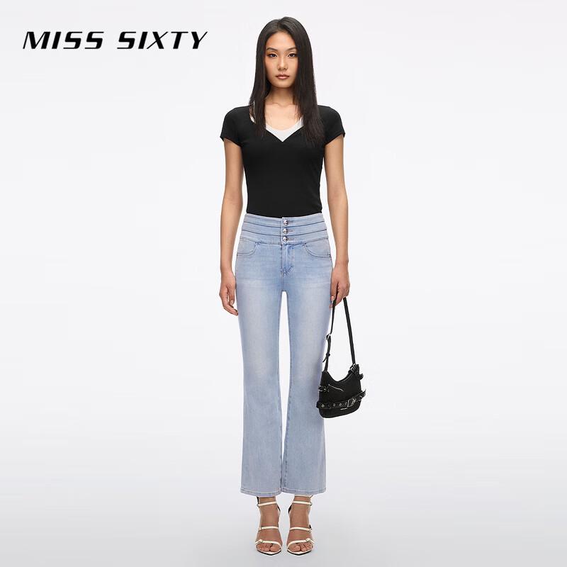 MISS SIXTY Women's Faux Two-Piece Slim Fit T-Shirt