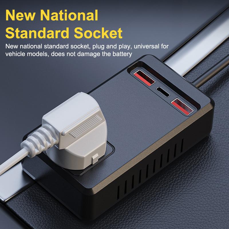 Universal 150W Car Inverter Dc 12V/24V To 110V/220V Auto Power Converter Adapter Usb Type C Chargers Car Inverter For Iphone