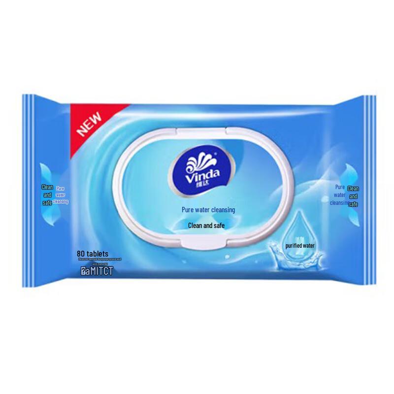 Vinda Pure Water Cleansing Wipes (80 Count)