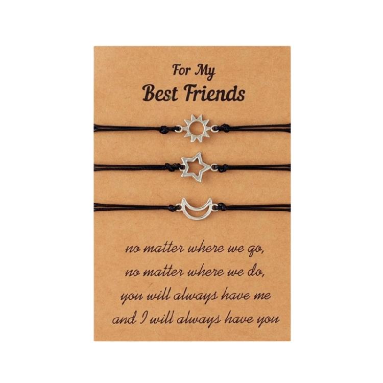 3 шт. Модный плетеный браслет отношений, регулируемые браслеты дружбы, ювелирные изделия 1