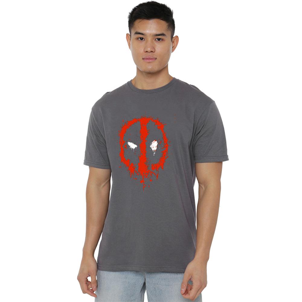 Deadpool Unisex Adult Painted Logo T-Shirt