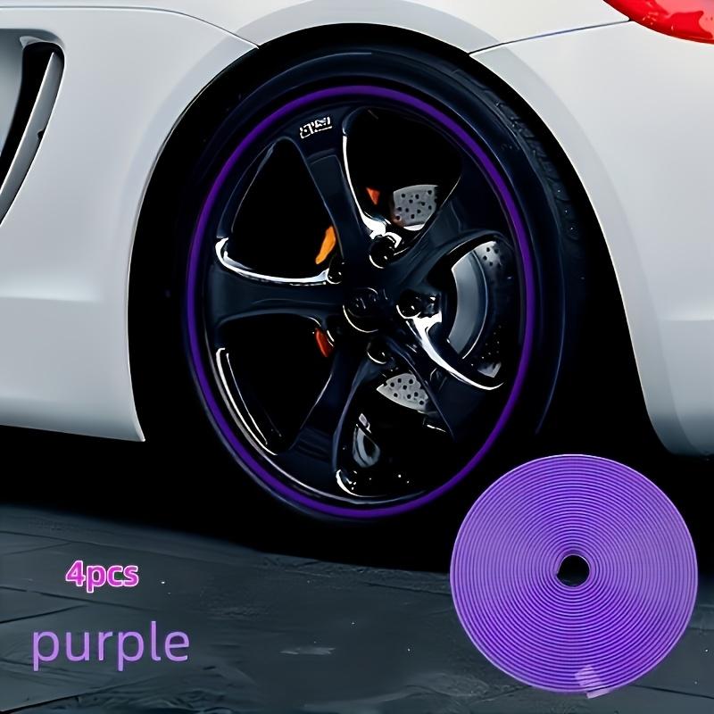 4 ks Univerzální ochranné lišty na ráfky kol, ABS ozdobné lišty na kola, Umístění na přední část, Gumové chrániče proti kolizi, Ochranné kroužky na pneumatiky