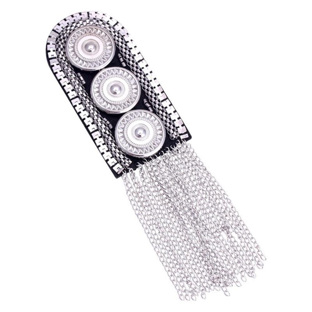Vintage Alloy Shoulder Epaulets Decorative Chain Tassel Shoulder Board DIY Retro Clothing Accessories Party Performance