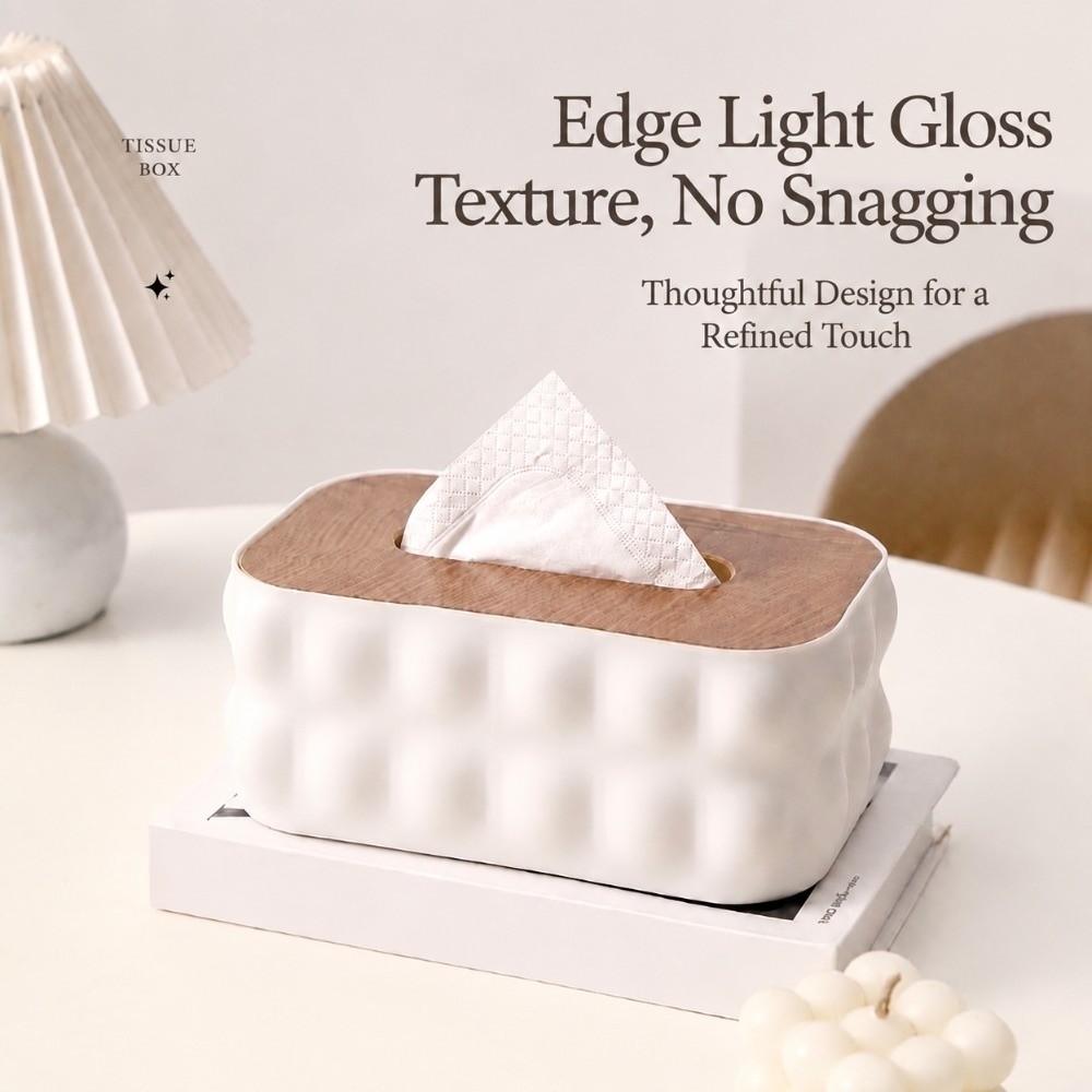 Large Opening Tissue Dispenser Elegant Paper Dispenser Storage Box Living Room Decor
