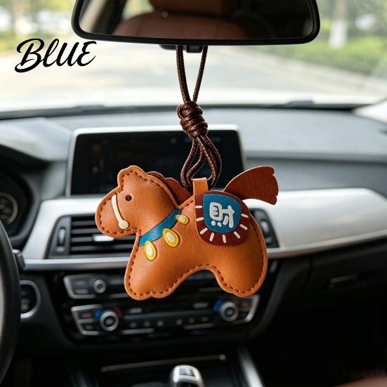 Horse Keychain Bag Pendant Imitation Leather Little Charm Fullness Symbol