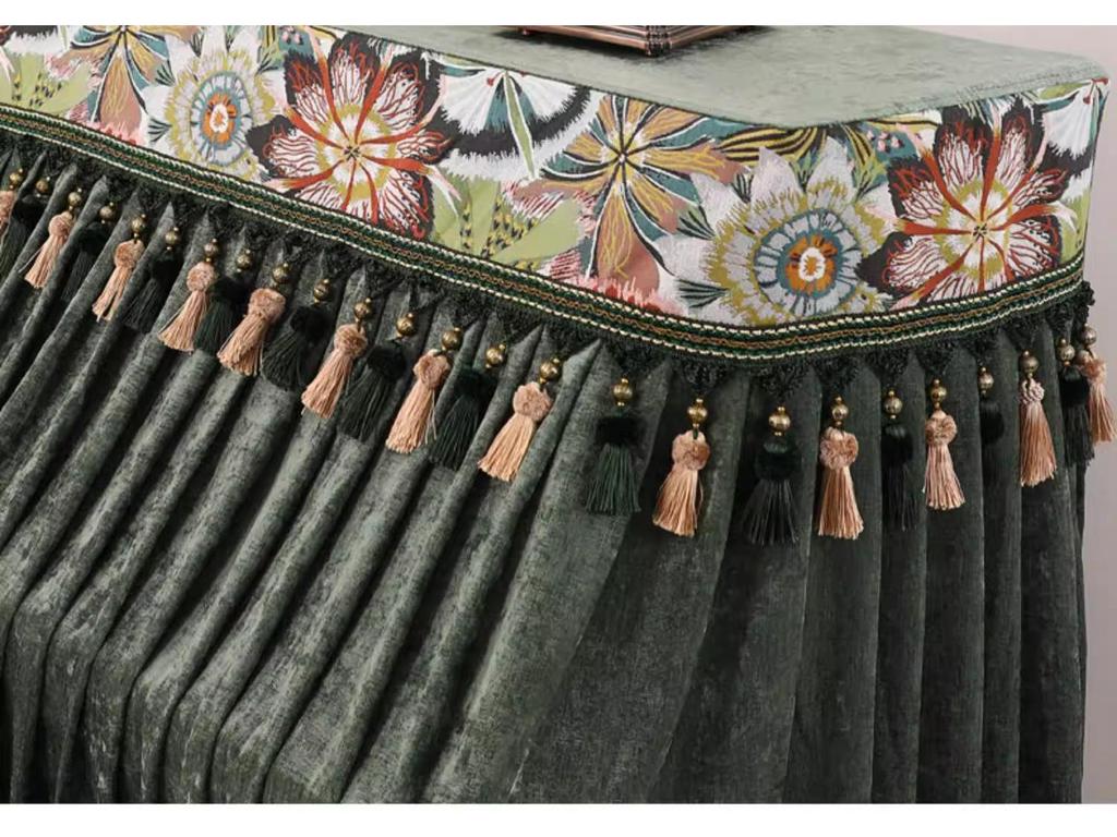 Luxurious American Retro Piano Dust Cover - Modern High-Grade Fabric