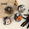 Velvet Wristband Party Favors Stuffed Halloween Slap Bracelets for Kids, Plush Pumpkin Ghost Skull Cute Wrist Kids Holiday Goodie Bag Fillers