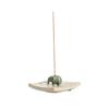 Chinese Ceramic Incense Burner with Calligraphy Design - Elephant Ornament for Sandalwood Tea Table Incense Sticks