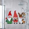 Holiday Glass Clings Christmas Gnome Static Window Sticker, PVC Waterproof Clings, Cartoon Festive Party Supplies Decals, Cute Faceless Dwarf Stickers