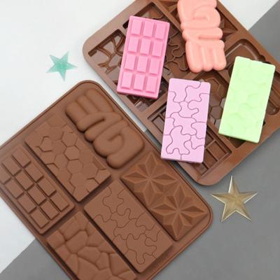 1Pc/2Pcs Dubai Chocolate Silicone Mold 6-Cavity Deep Chocolate Mold Thick Candy Bar Mold