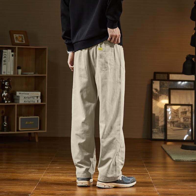 TonLion Men's 2024 Woven Loose Straight Casual Pants