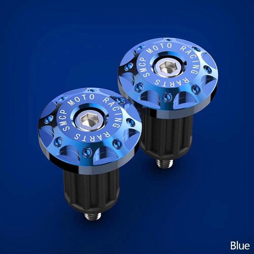 2Pcs CNC Motorcycle Handlebar Grips Bar End Cap Plugs Slider Aluminum for 16-18mm Motorbike Handle