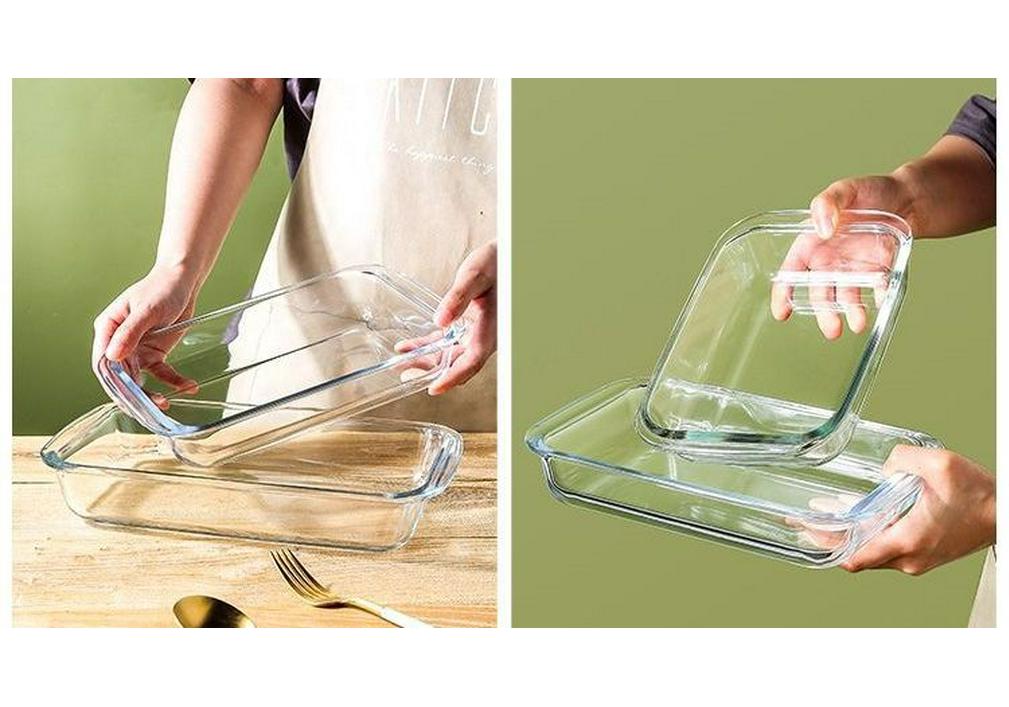 High-Temperature Resistant Rectangular Borosilicate Glass Baking Dish