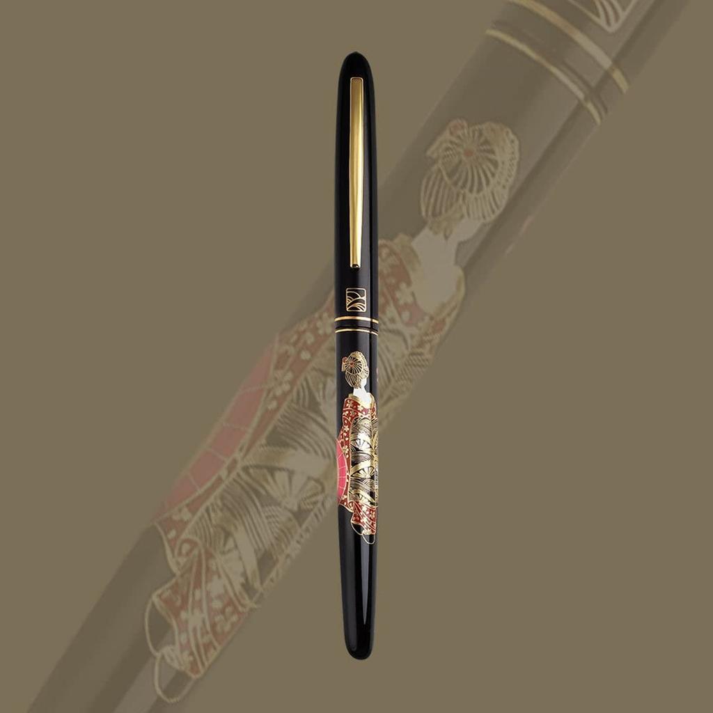 WANCHER Kuretake Modern Hana Maiko Fountain Limited Edition HANA MAIKO Fine Maki-e Pen, (F Nib)