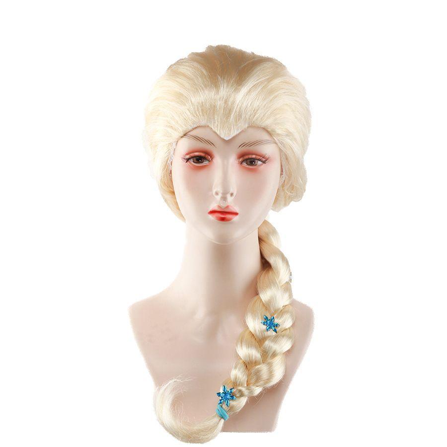 

Frozen Princess Elsa Cosplay Anime-Style Wig Light Blonde Wig Cap Light blonde elsa wig