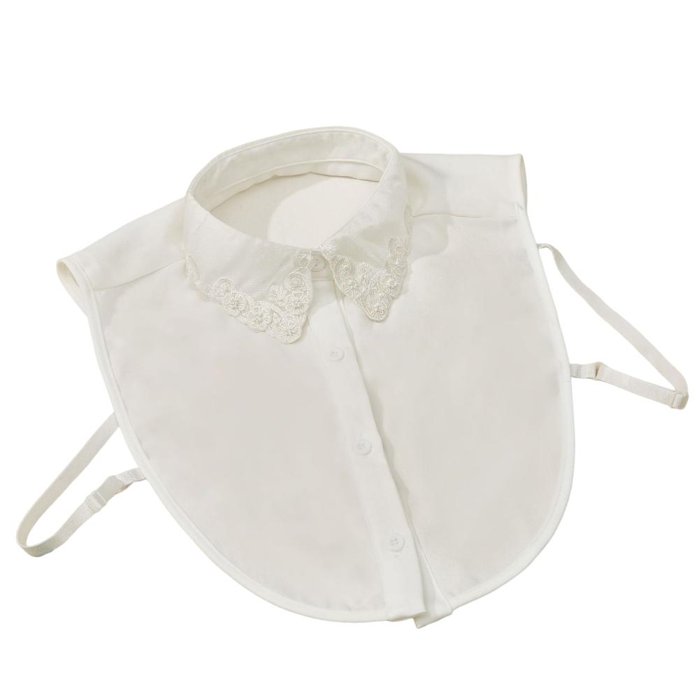 Lace Detachable Collar Rhinestones Shirt Collar False Shirt Collar  Halloween Decoration