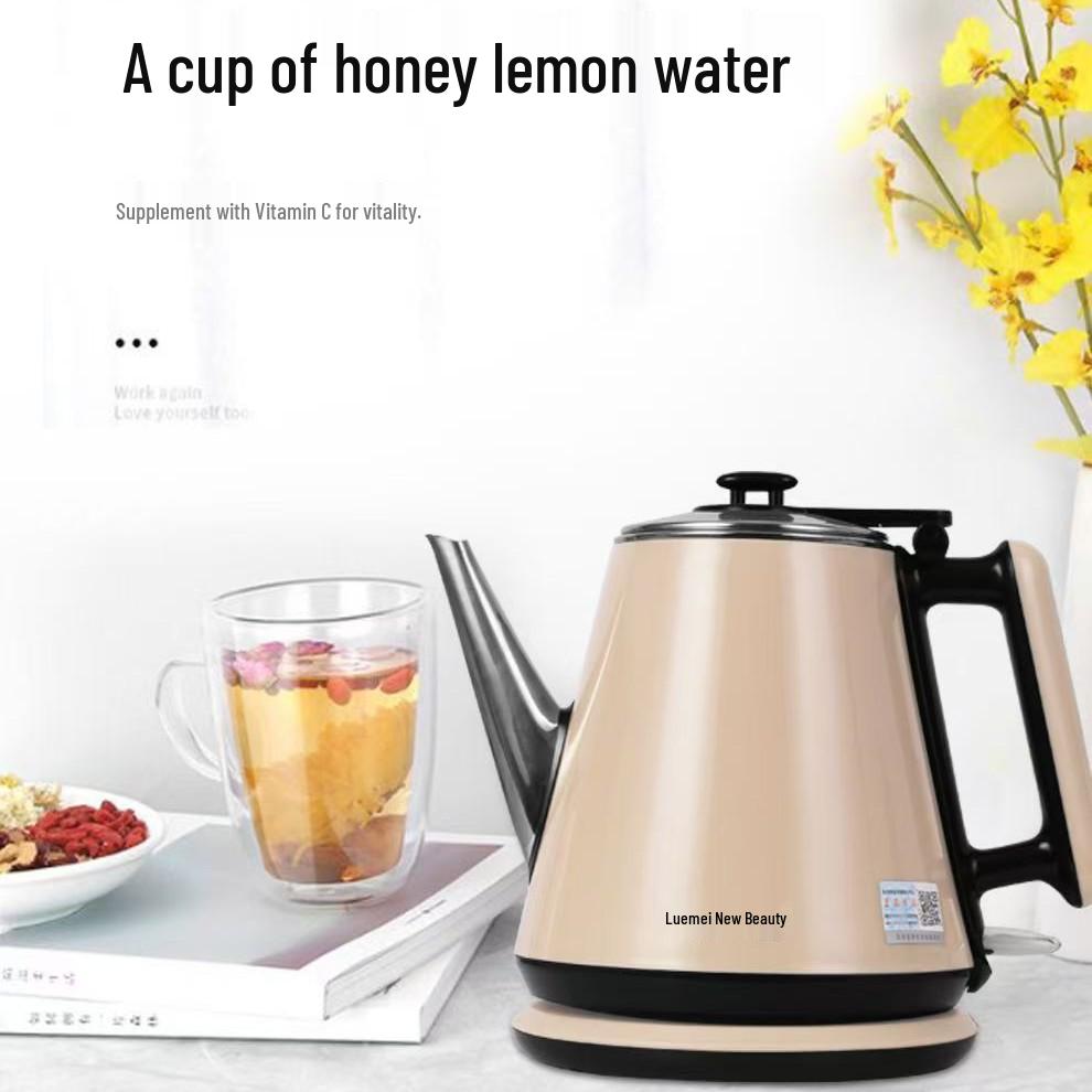 

Yue Mei 1.2L Stainless Steel Electric Kettle with Long Spout, Home & Dorm Use For orders of 1000+ units