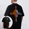 ONE PIECE Hotblooded Animation Ace Shortsleeved Tshirt Mens And Womens Same Style Comfortable Casual Couples Top