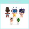 3-inch Doll Clock Toilet Mannequin Pvc Figure Decor Bag Pack Of 10 Styles
