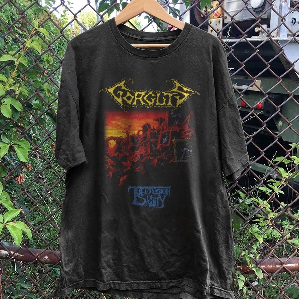NOWY! Gorguts The Erosion Of Sanity Koszulka Unisex w Stylu Vintage Rozmiar S-5XL