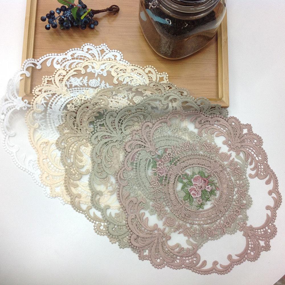 10 Grame Coaster de Dantela 28*28cm Pasta de Fasole Culoare Camel