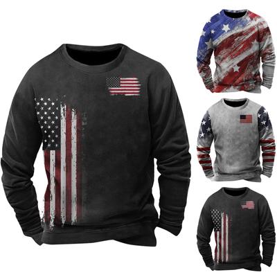 Sudadera Estampada Para Hombre Al Aire Libre Estampado Étnico Manga Larga Suelta