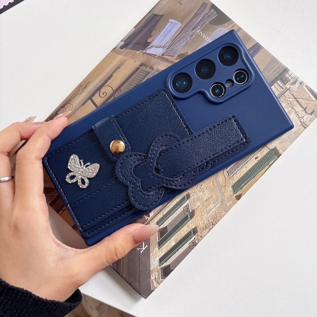 Wristband Holder Flip Wallet Bags Silicone Phone Case For Samusng Galaxy Note 9 10 Plus S8 + S9 S10 Plus S8+ S9+ S10+ Soft Cover