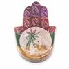 Incense Holder Soapstone Hamsa Elephant And Palm 9x6cm