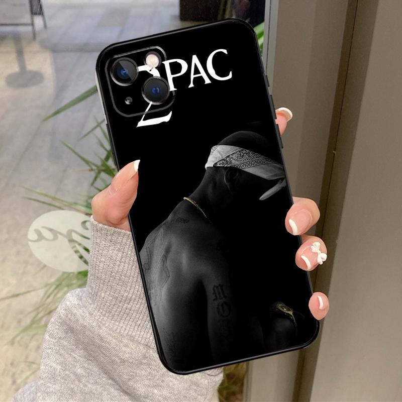 Rapper 2pac Singer Tupac Case For iPhone 16 Pro Max 15 14 12 11 13 17 Pro Max Plus 12 13 Mini 16e 17 Air Back Cover