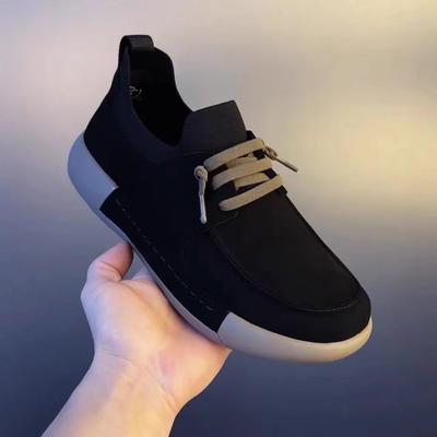 Autumn and Winter New Soft Leather Men's Shoes Light and Versatile Breathable Small Leather Shoes Velvet Casual Cotton Board Shoes W98