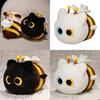 Cute Cat And Bee Plush Toy With Short Pile Fabric For Kids And Girls Gift