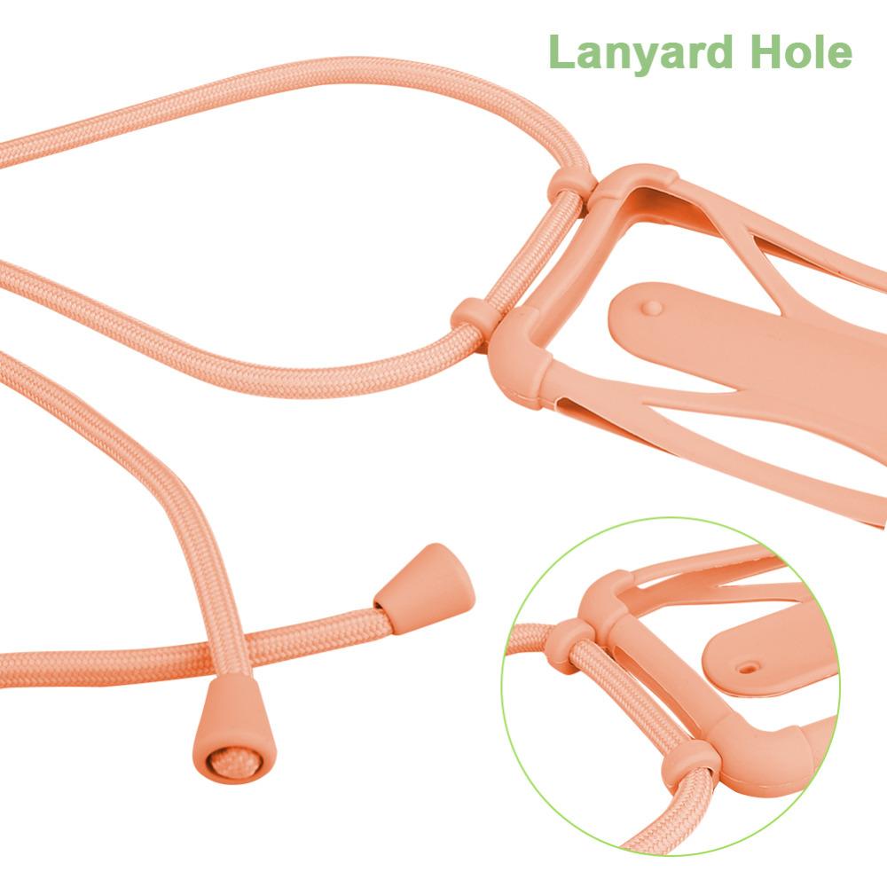Universal Lanyard For Phone Silicone Sports Strap Neck Hanging Rope Sling Chain Mobile Phone Lanyard Case with Adjustable String