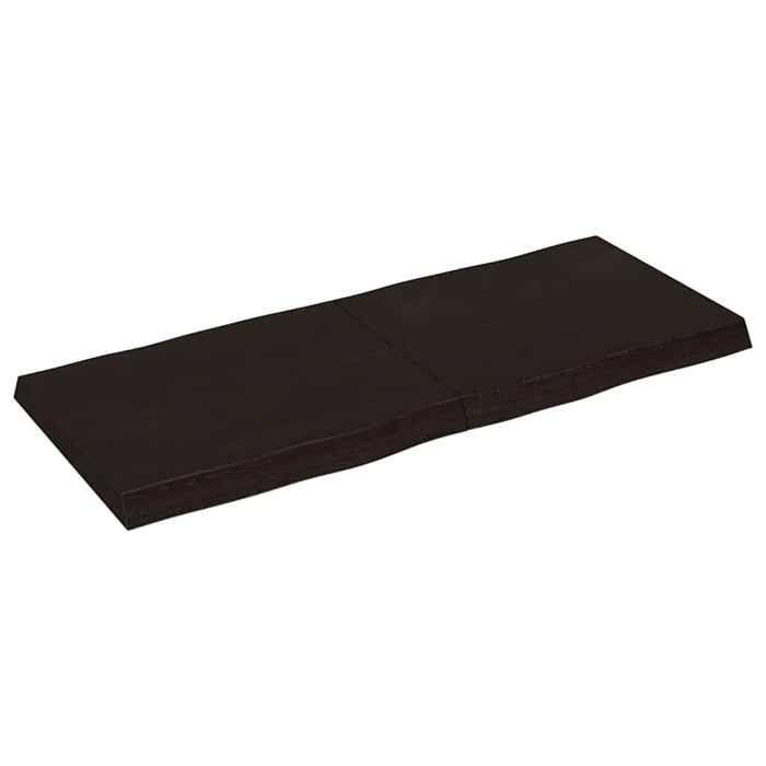 VidaXL Dessus de table bois chêne massif traité bordure assortie 364025