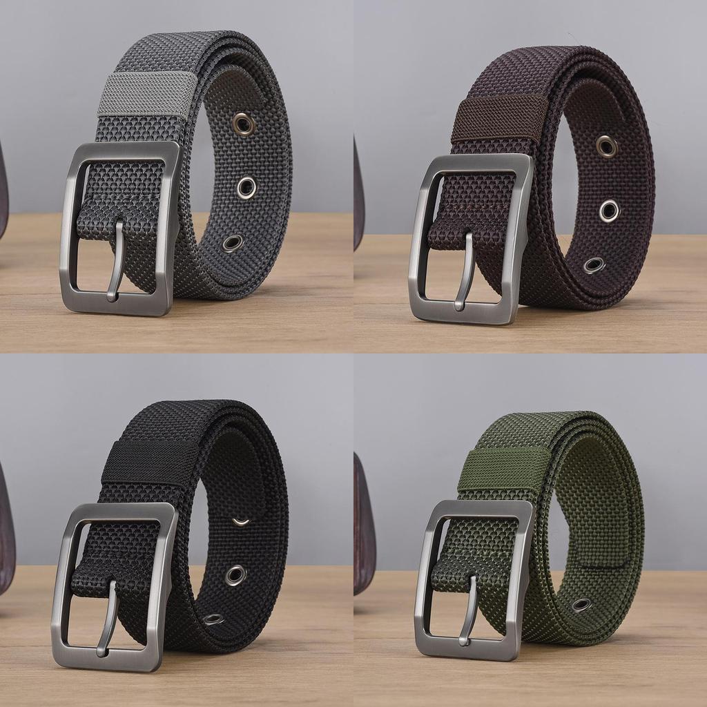 Alloy Buckled Zinc Canvas Belt With Versatile Style For Men Work Travel And