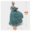 Flower Fairy Girl Figurine with Bouquet Vintage AntiqueStyle Ornament for
