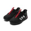 Adidas Cloudfoam Cushioning Breathable Lightweight Low top Walking Shoes Unisex Black Silver Red KJ5918
