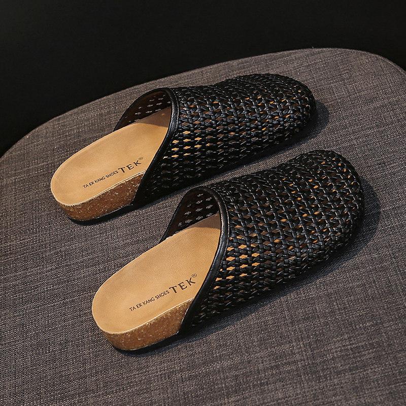 Flat Shoes, Sandals, Women s Shoes, Casual Beach Slippers 35 чёрный
